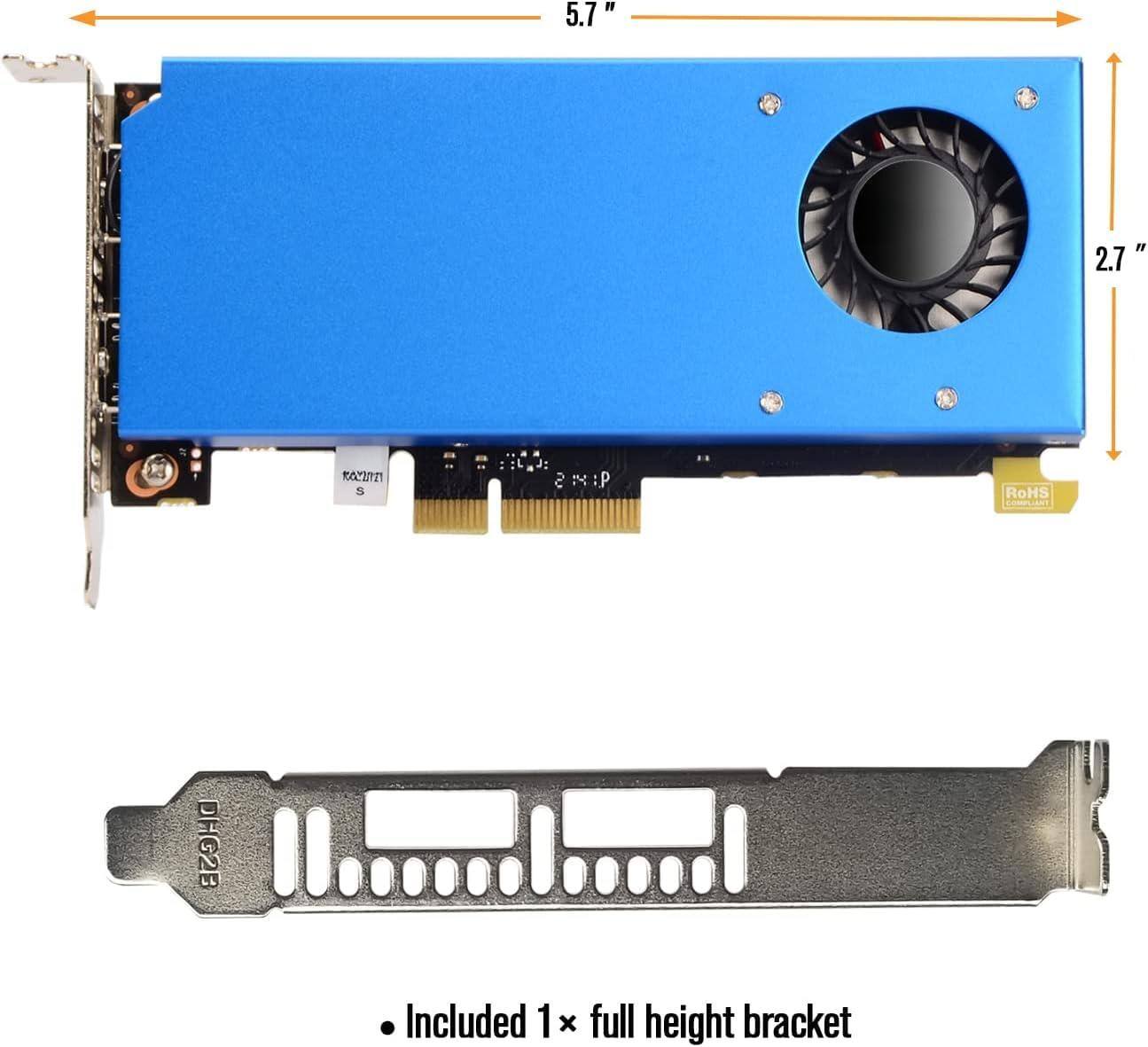5.7"  
2.7"  

Included 1x full height bracket  

RoHS COMPLIANT  
DHG2E