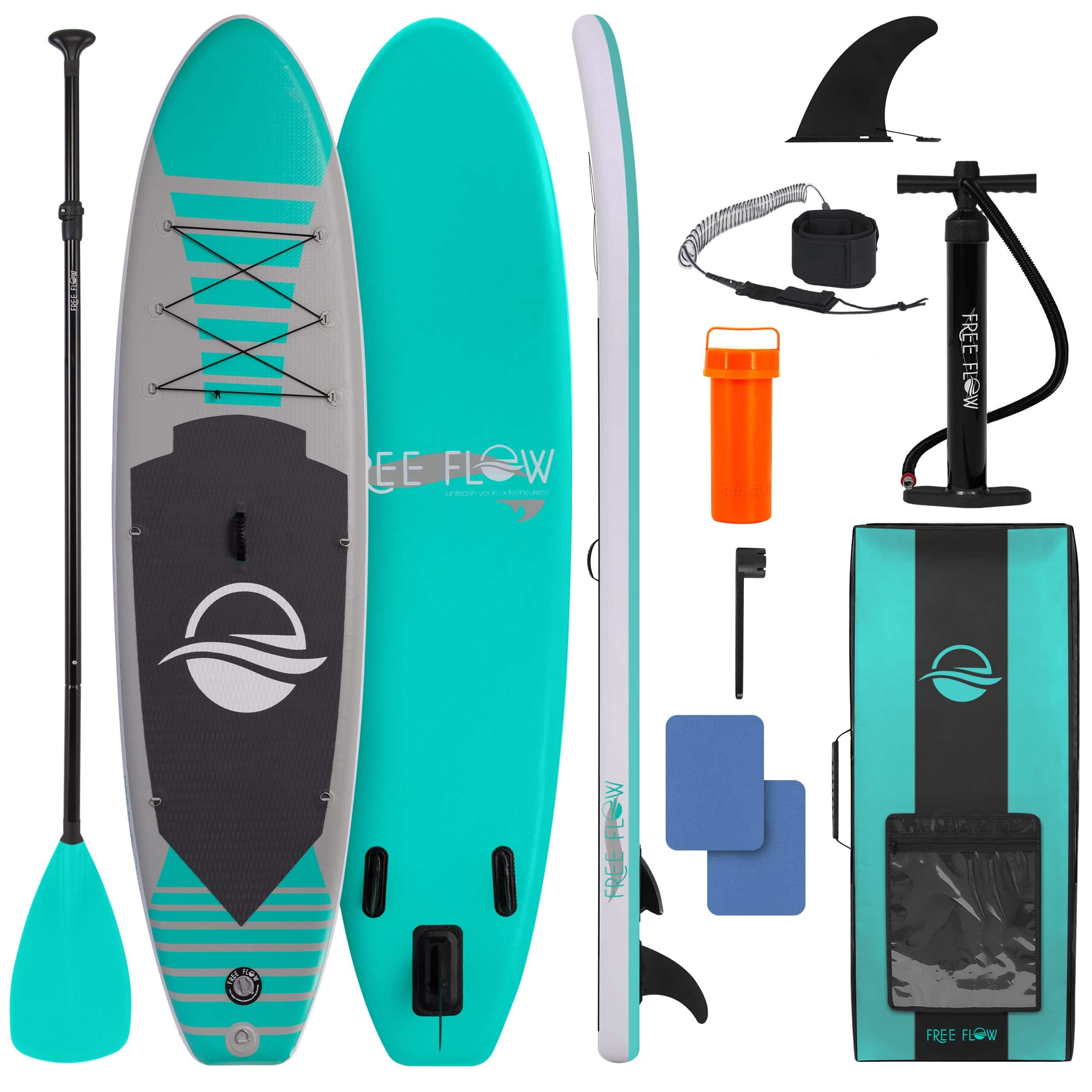 SereneLife - SLSUPB105 Inflatable Stand Up Paddle Board, 10’6” Stable Design, Premium Accessories with Ankle Leash - Aqua price history on PriceWatchPro