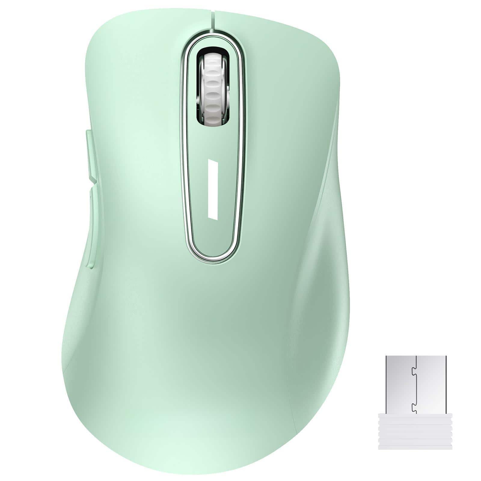 Cozy Serene - Wireless Mouse USB Black 2.4g 1400 Dpi Computer Mice With Receiver Portable Cordless - Wireless - Light Green