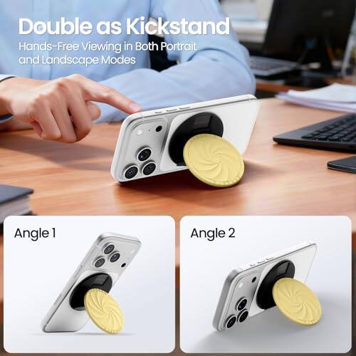 Double as Kickstand  
Hands-Free Viewing in Both Portrait and Landscape Modes  
Angle 1  
Angle 2
