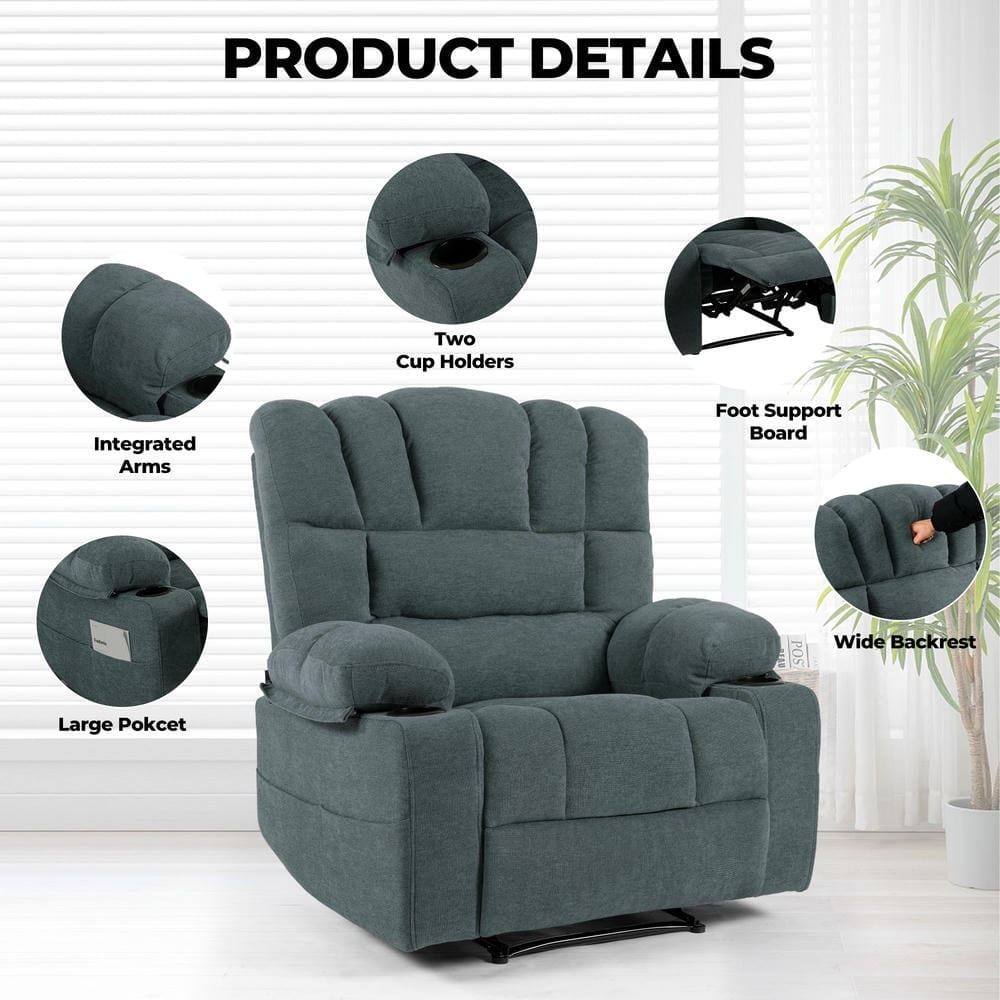 PRODUCT DETAILS

- Integrated Arms
- Two Cup Holders
- Foot Support Board
- Large Pocket
- Wide Backrest