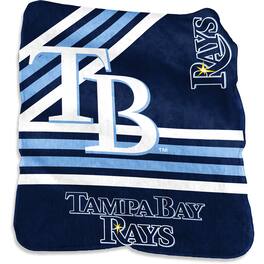 Logo Brands - Tampa Bay Rays 50'' x 60'' Plush Raschel Throw Blanket - Multicolor