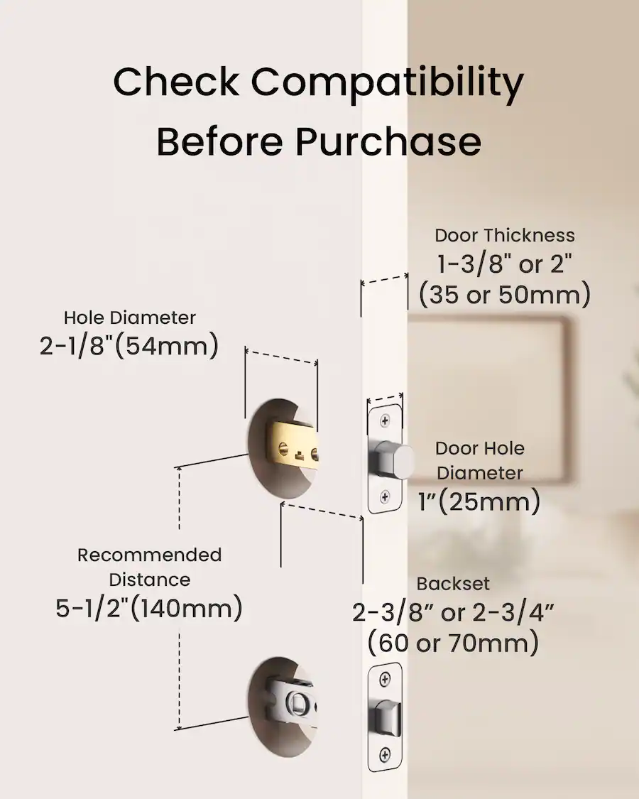 DESLOC C100 Smart Door Lock with Visible Display, Smart Keypad Deadbolt ...