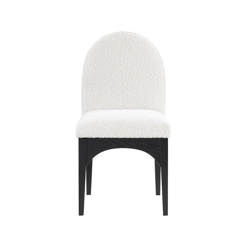 Alt View 2. Meridian Furniture - Waldorf Cream Boucle Fabric Dining Chair - Beige.