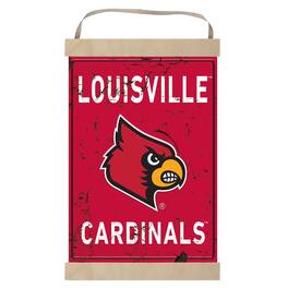 Jardine - Louisville Cardinals Faux Rust Banner Sign - Red