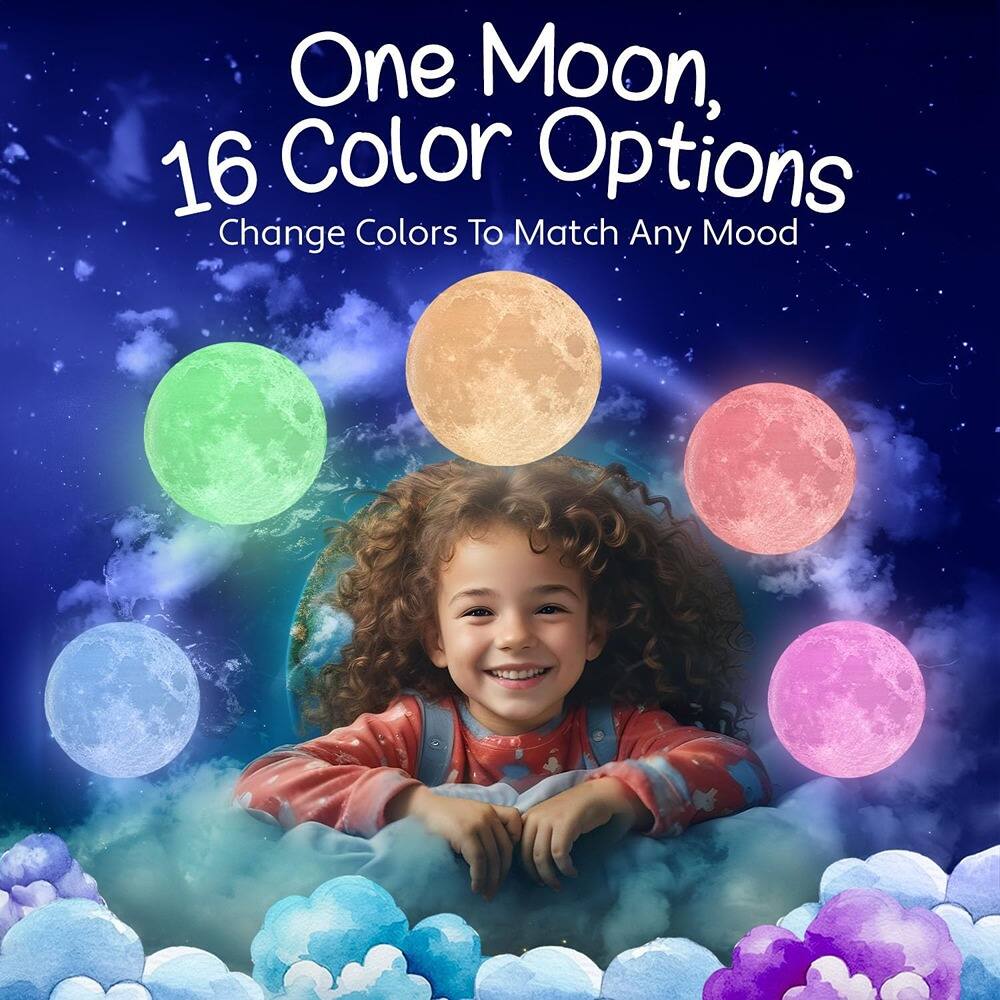 One Moon,  
16 Color Options  
Change Colors To Match Any Mood
