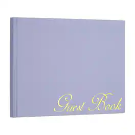 Unique Bargains - Elegant Guestbook 9x7 Inch PU Leather Wedding Sign in Book with 50 Blank 120GSM Pages for Events - Pink Purple