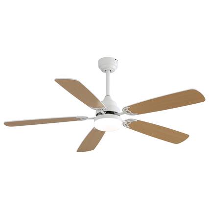 Front. HOMLUX - Indoor Modern 52 Inch Ceiling Fan 6 Speed Wind 5 Blades Remote Control Reversible DC Motor With Led Light - White.