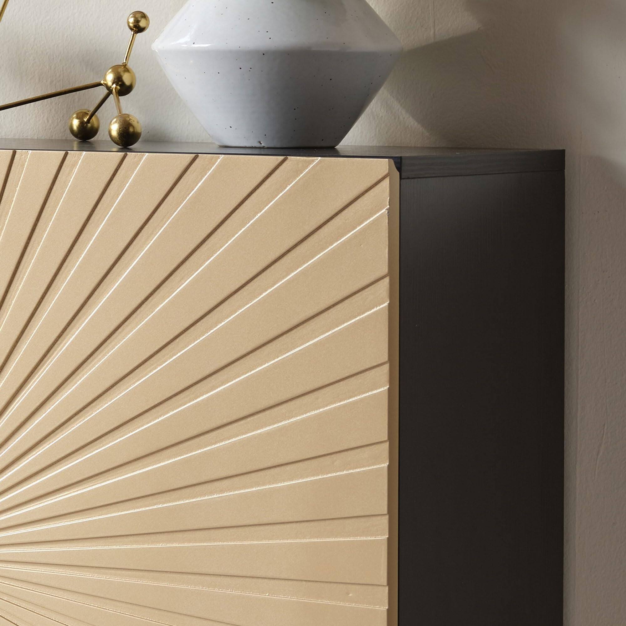 Back. Kings Brand Furniture - Kings Brand Furniture 2-Door Storage Cabinet, Accent Sideboard Buffet, Coffee Bar Console Table - Gold.