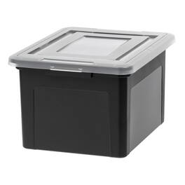 IRIS USA - Letter Legal Size Plastic File Box, Home Organizing Storage Container