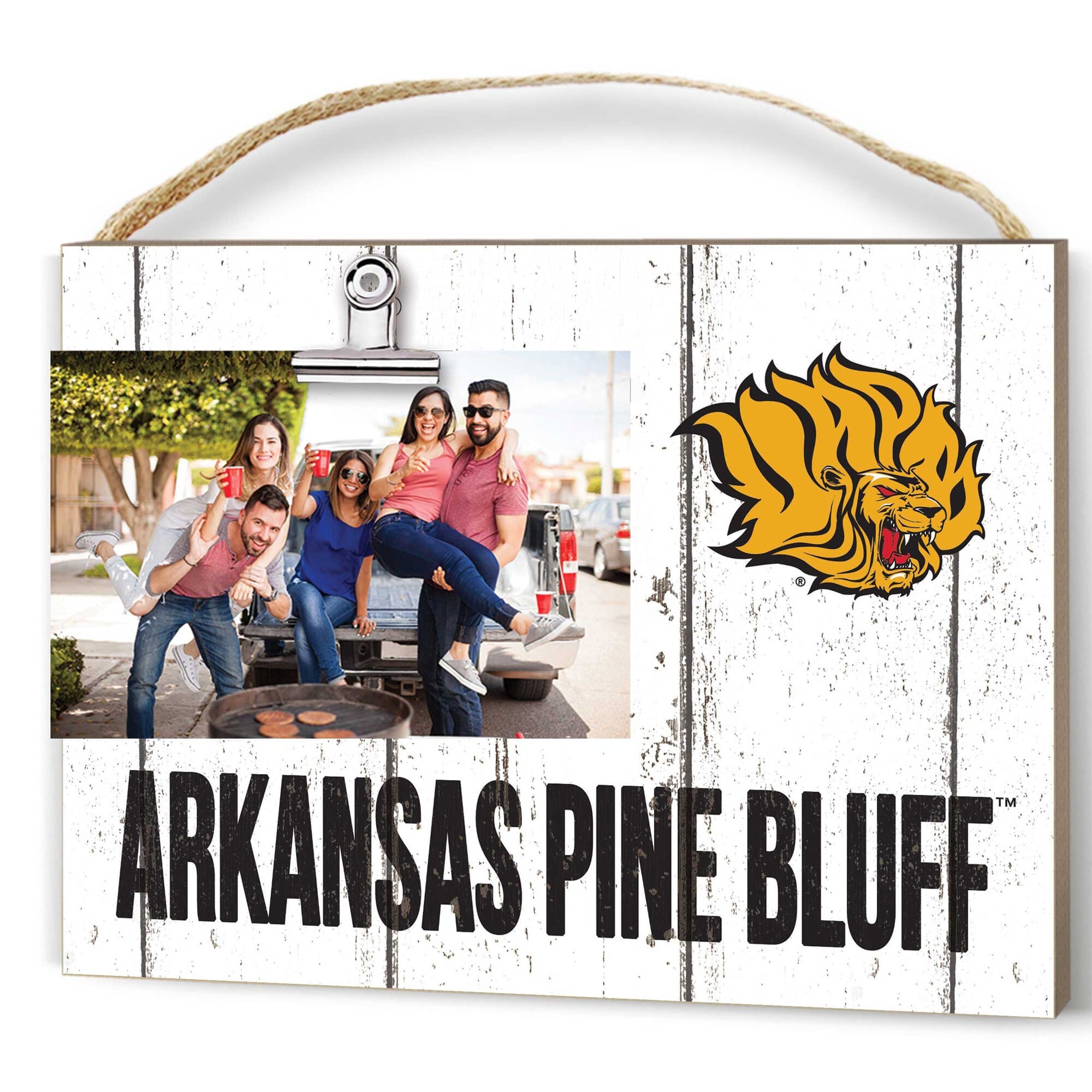 "Jardine - Arkansas Pine Bluff Golden Lions 8"" x 10"" Weathered Clip It Frame - White" price history on PriceWatchPro
