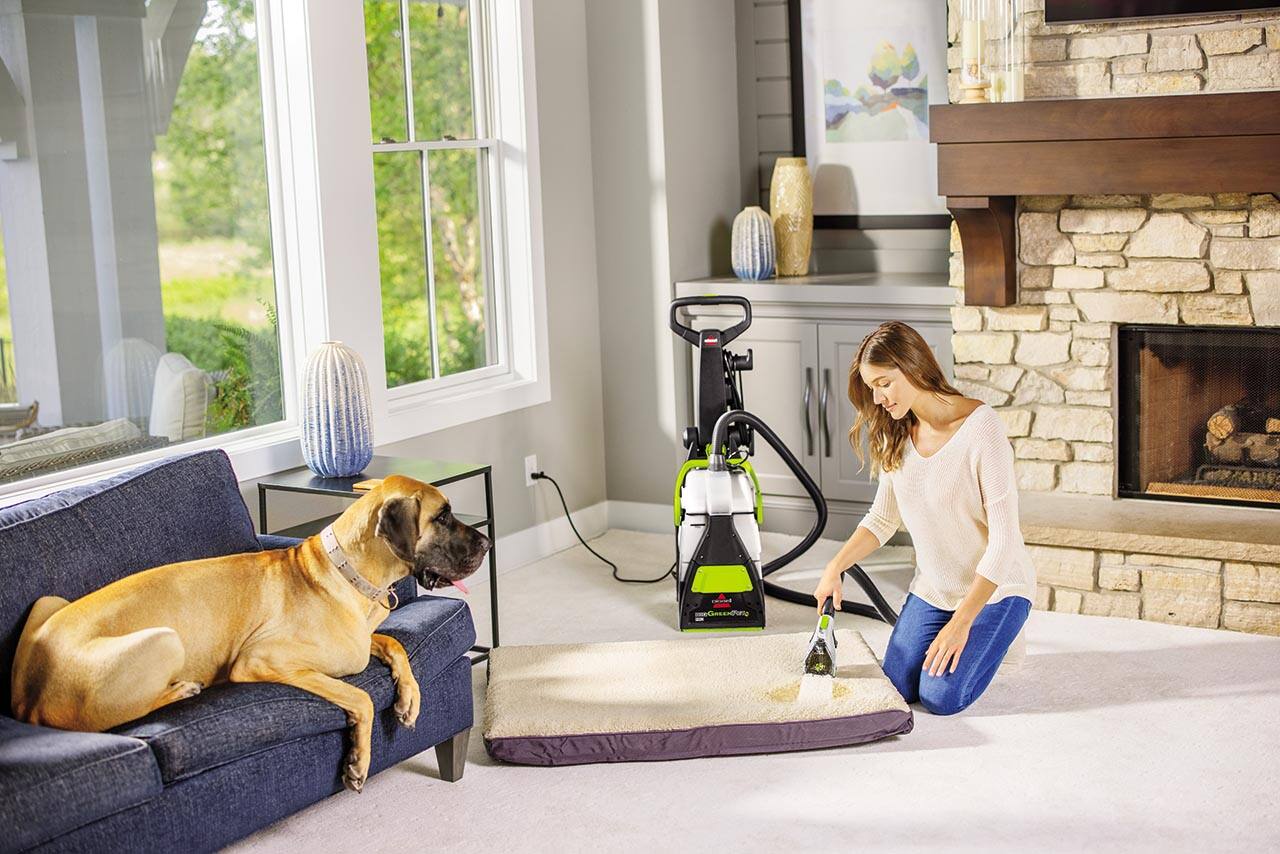 Alt View 2. BISSELL - Big Green® PET PRO Carpet Cleaner - Black with Electric Green Accents.