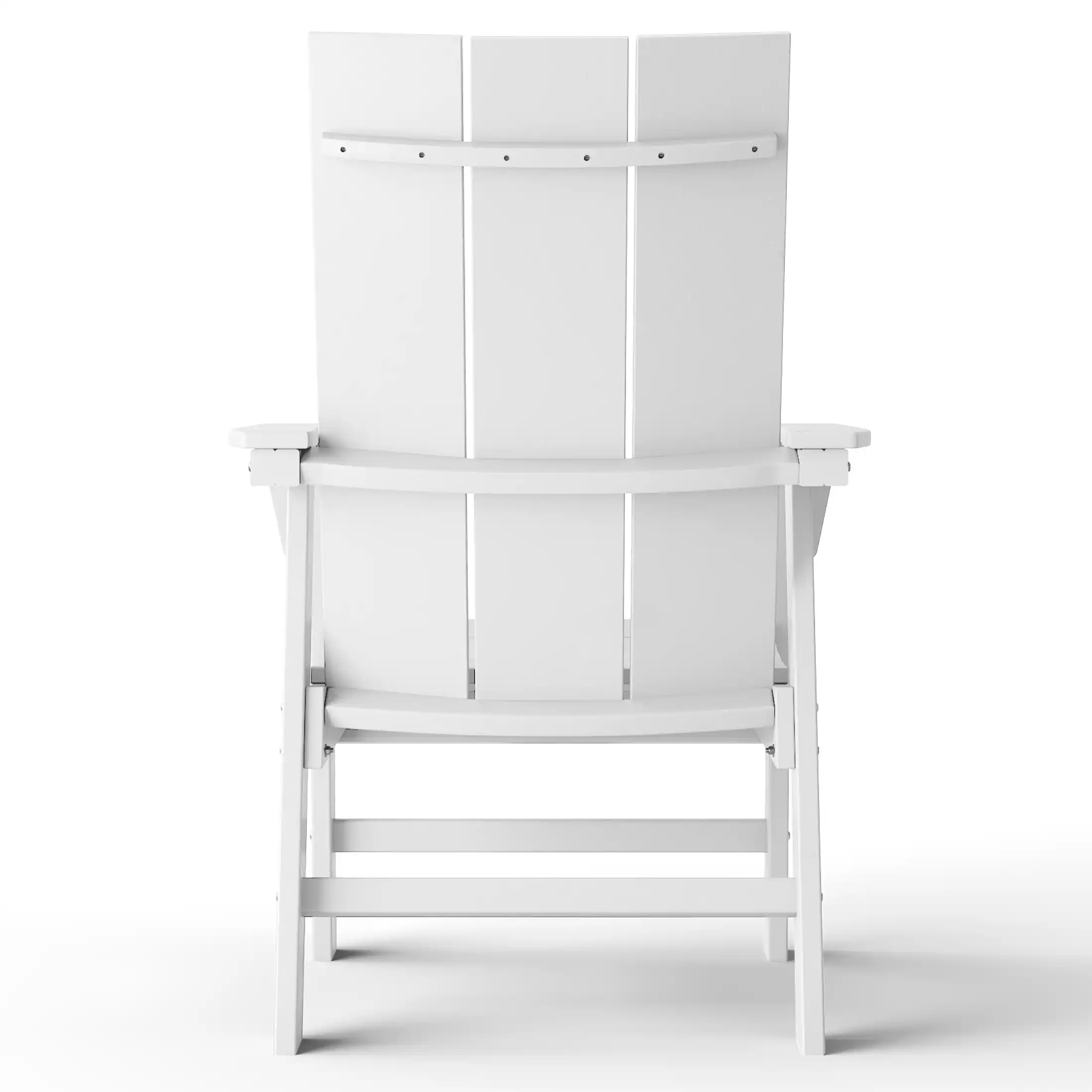 Alt View 1. WestinTrends - WestinTrends Ashore Outdoor Patio HDPE Plastic Modern Adirondack Dining Chair - White.