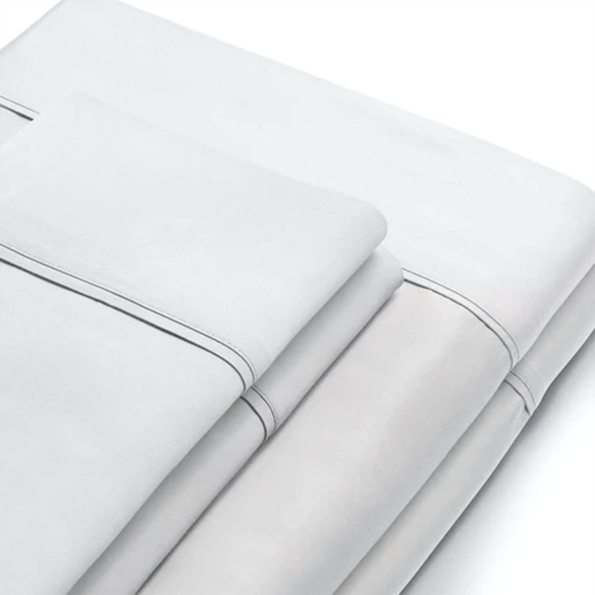 Alt View 4. Sleepgram - Sleepgram Viscose from Bamboo Twin Bed Sheet Set with 2 Pillowcases, White - White.