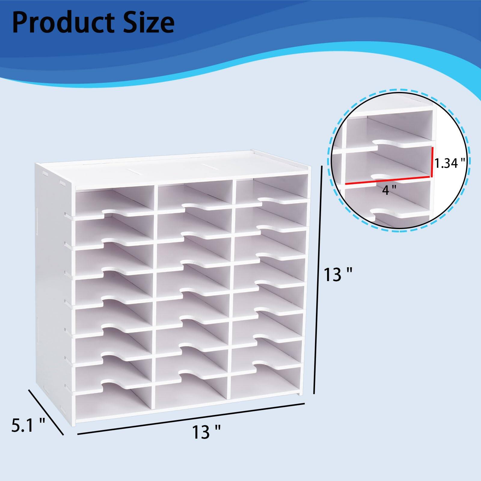 Dapper Styles 24 Slots Craft Punch Organizer Rack Wall mounted Paper ...