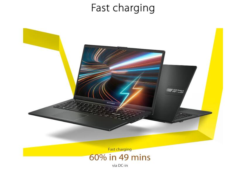 Fast charging  
60% in 49 mins via DC-in