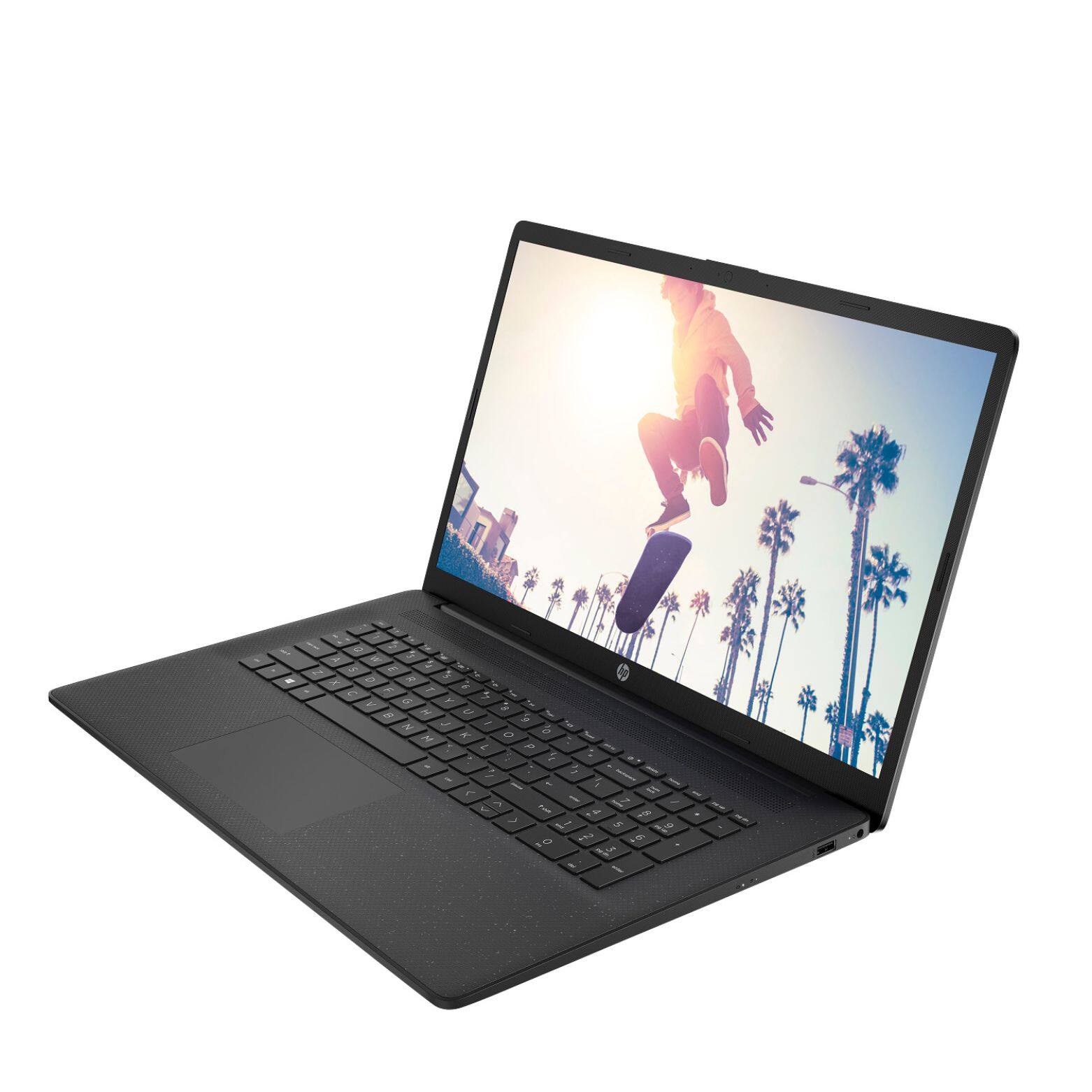 Alt View 1. HP - 17-cp3047nr 17.3" FHD IPS AMD Ryzen 7 7730U 2.0 GHz up to 4.5 GHz 16GB 512GB PCIe NVMe M.2 SSD Windows 11 Home Laptop - Black.