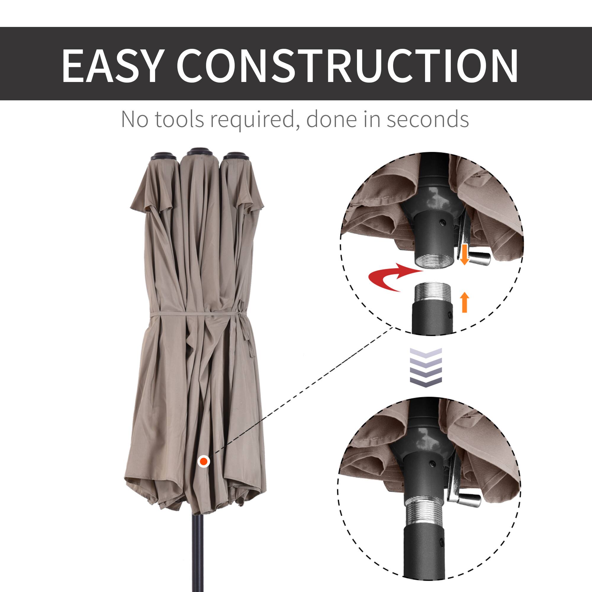 EASY CONSTRUCTION  
No tools required, done in seconds