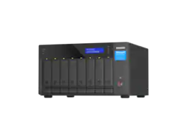 QNAP - 8-Bay NAS, Intel i5-12400, 32GB RAM, 8x HDD/SSD, 2x M.2 PCIe Gen4, 2x 2.5GbE, HDMI, USB 3.2, 250W PSU