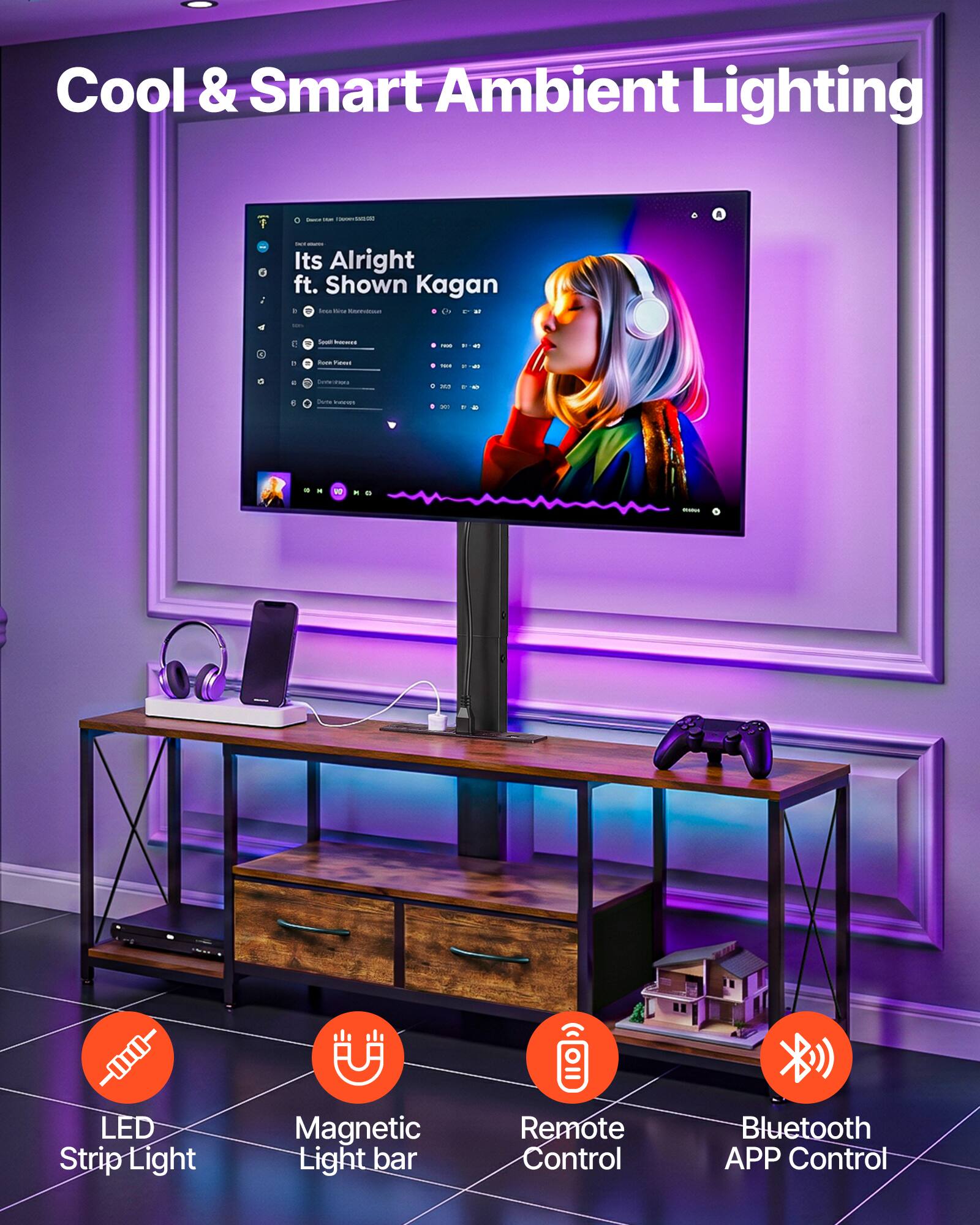 Cool & Smart Ambient Lighting

Its Alright ft. Shown Kagan

LED Strip Light
Magnetic Light bar
Remote Control
Bluetooth APP Control