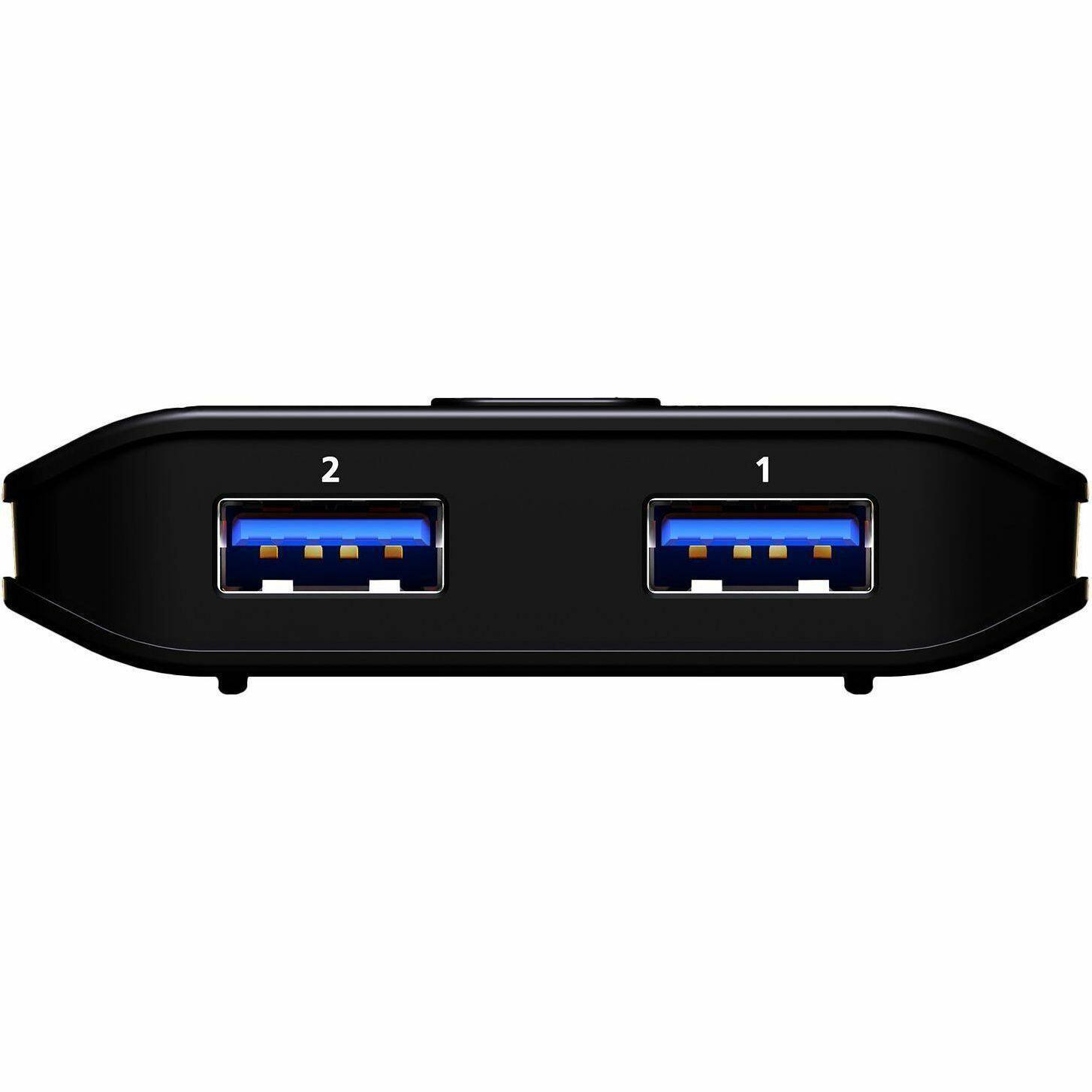 Alt View 1. Aten Technology - ATEN Essential 2 x 2 USB 3.2 Gen 1 Sharing Switch - USB 3.2 (Gen 1) Type A - 640 MB/s - Desktop, Notebook, Printer - Unknown.