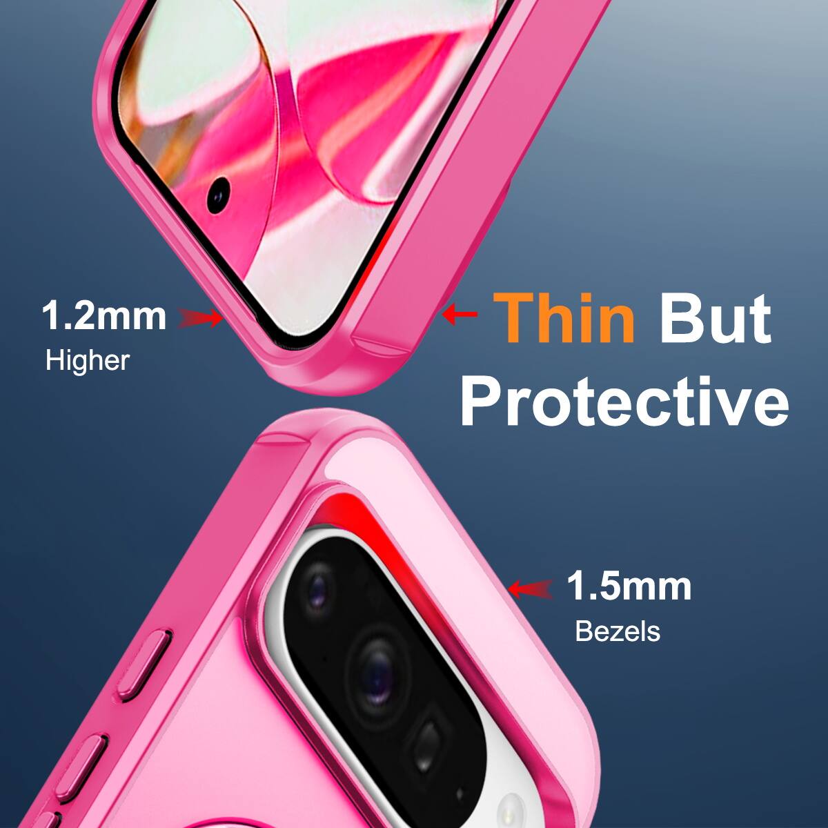 1.2mm Higher  
Thin But Protective  
1.5mm Bezels