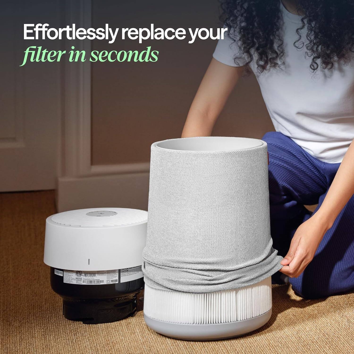 Effortlessly replace your filter in seconds