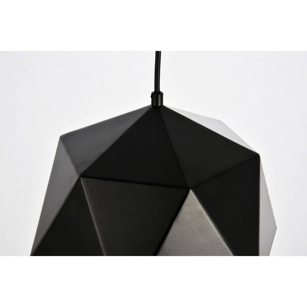 Alt View 1. Living District - Arden Collection Pendant D10.2 H6.7 Lt:1 Black and Gold Finish - Black And Golden Inside.