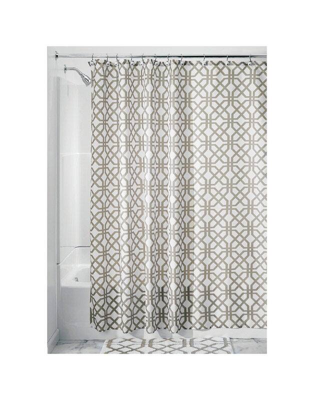 Angle. iDesign - iDesign 72 in. H X 72 in. W Beige Trellis Shower Curtain Polyester - Beige.