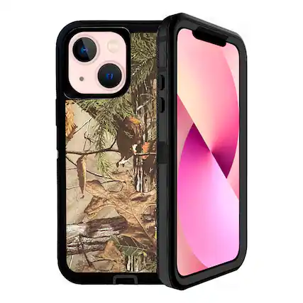 Front. Entronix - Entronix Heavy Duty Protective Case for iPhone 13 Mini - Triple-Layer Durability - Camo.