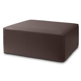 Jaxx - Fairlie Couch Ottoman - Oversized Square Foam Coffee Table Ottoman, 36", Premium Faux Leather, Chocolate - Faux Leather Chocolate