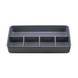 Advantus - Fusion 5 Compartment Desk Tray and Gray, Each - Black W/Gray