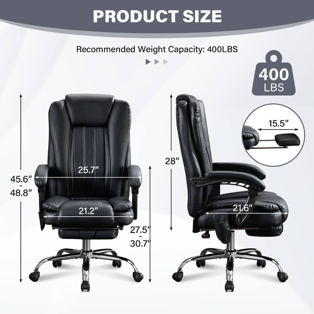 PRODUCT SIZE  
Recommended Weight Capacity: 400LBS  
400 LBS  
15.5"  
45.6"  
48.8"  
25.7"  
28"  
21.2"  
21.6"  
27.5"  
30.7"