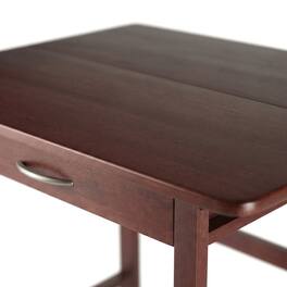 FurniFact - Folding Dining Table – Space-Saving Drop Leaf Table for Small Areas - Walnut