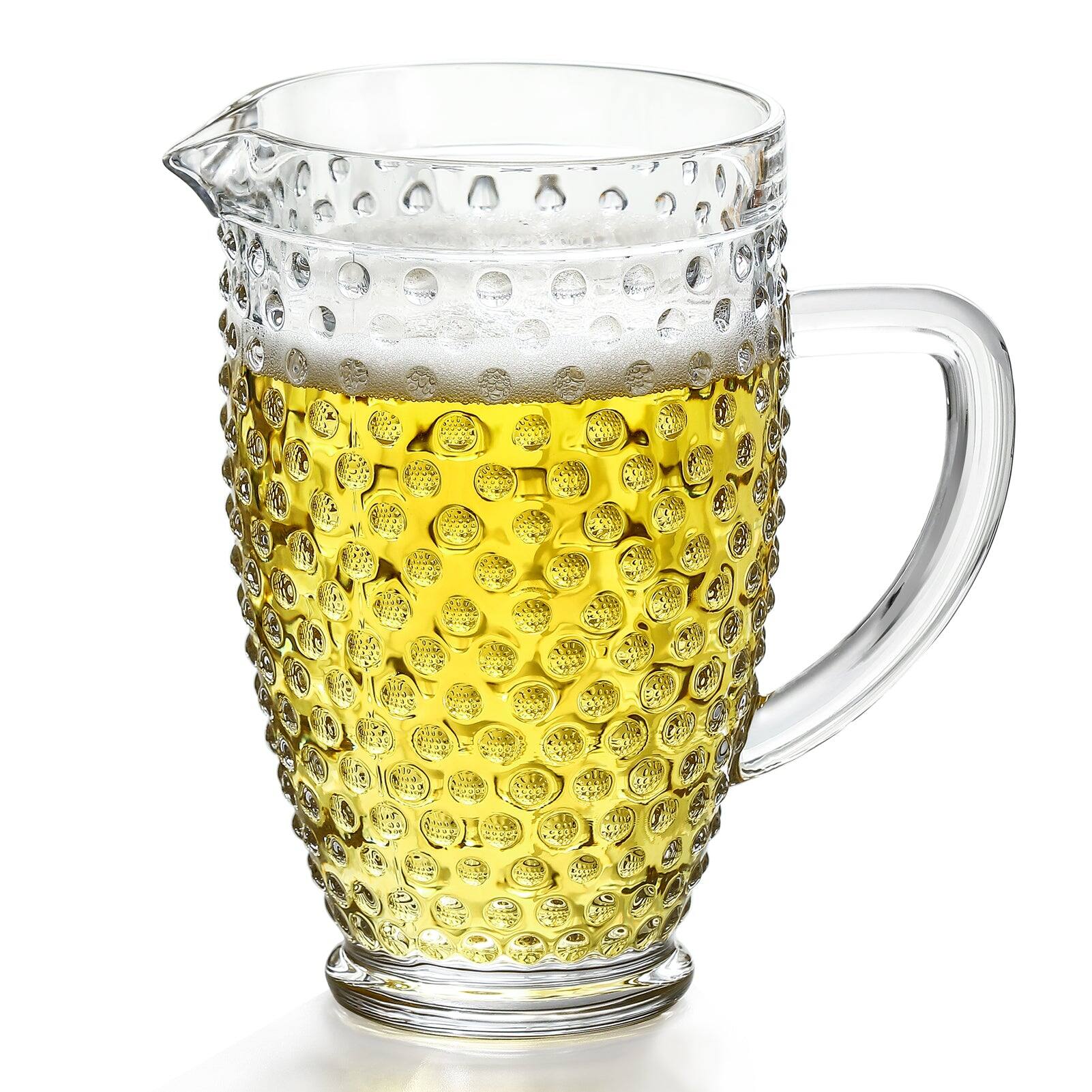 Alt View 3. BreeBe - Hobnail Collection Pitcher Glass 58.1 oz. - Clear.