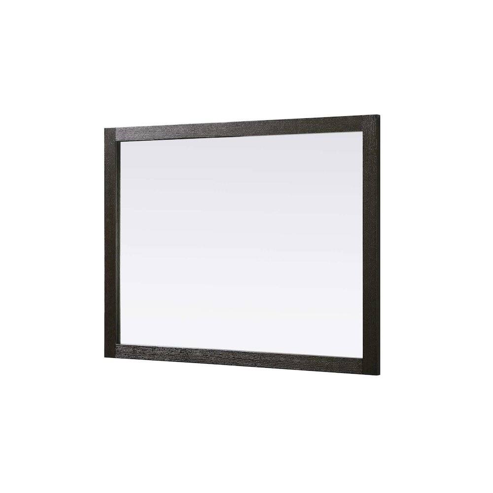 Alt View 1. Elegant Kitchen and Bath - Noah Wooden Rectangle Mirror 48 x 36 in Chocolate Oak - Chocolate Oak.