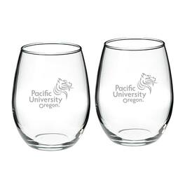 Jardine - Pacific Boxers Team Logo Two-Piece 21oz. Stemless Wine Glass Set - Multicolor