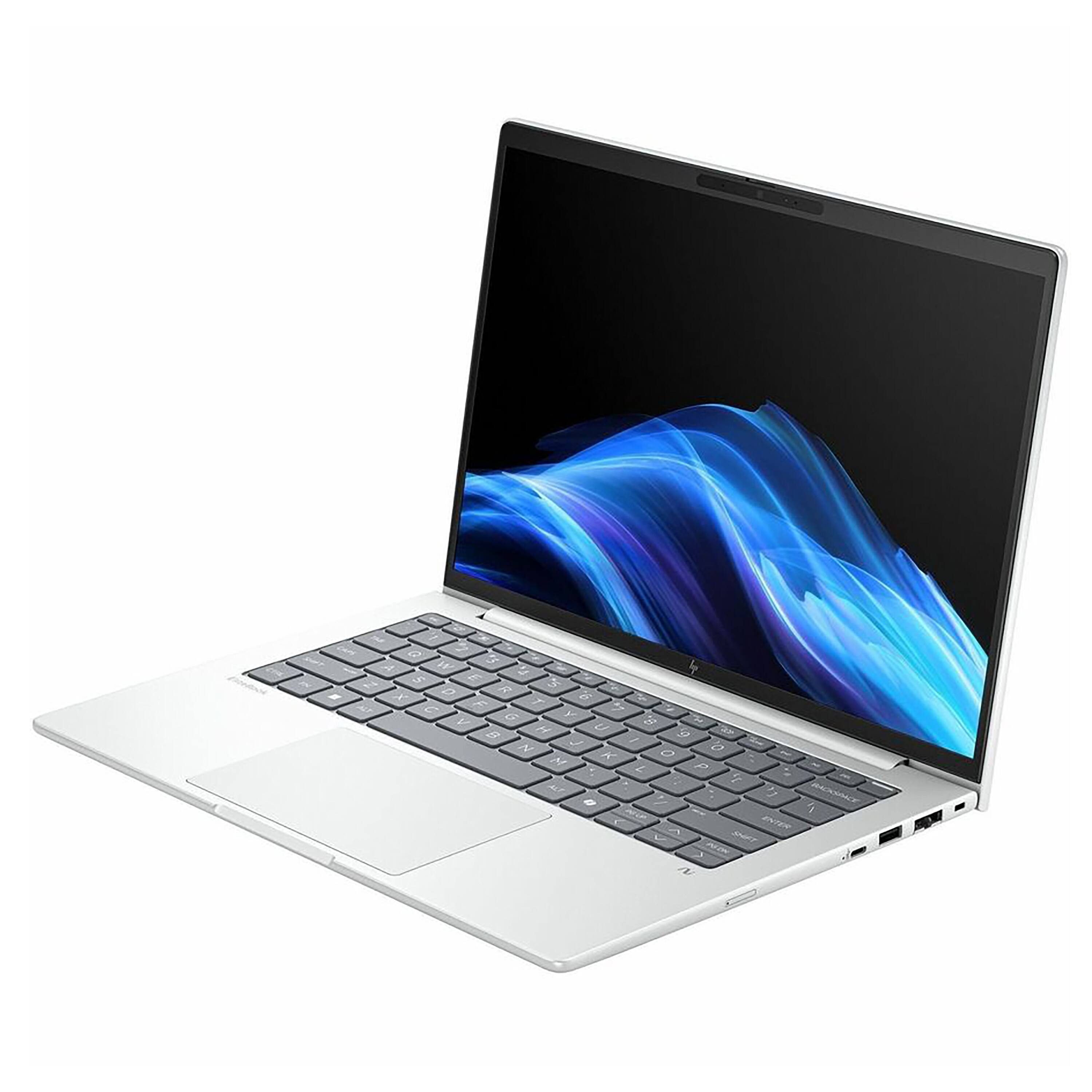 Left. HP - EliteBook 14" Touchscreen Laptop - Intel Core Ultra 7 268V with 32GB Memory - 512GB SSD - Glacier Silver.
