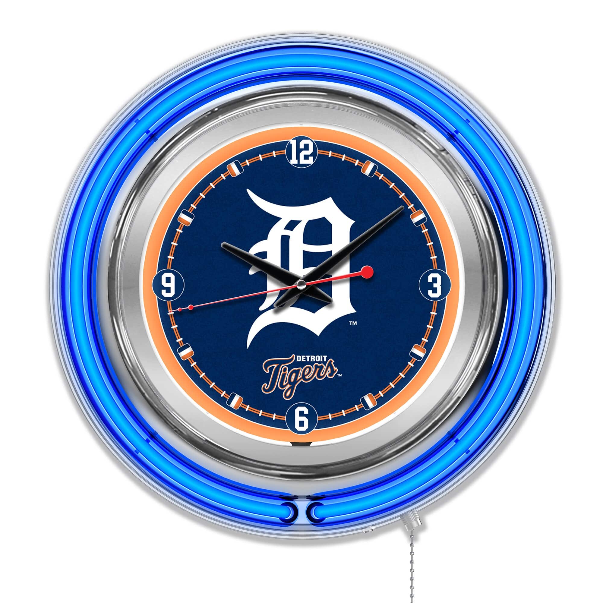 Holland Bar Stool Co. - Detroit Tigers Double-Walled Neon Clock - Multicolor