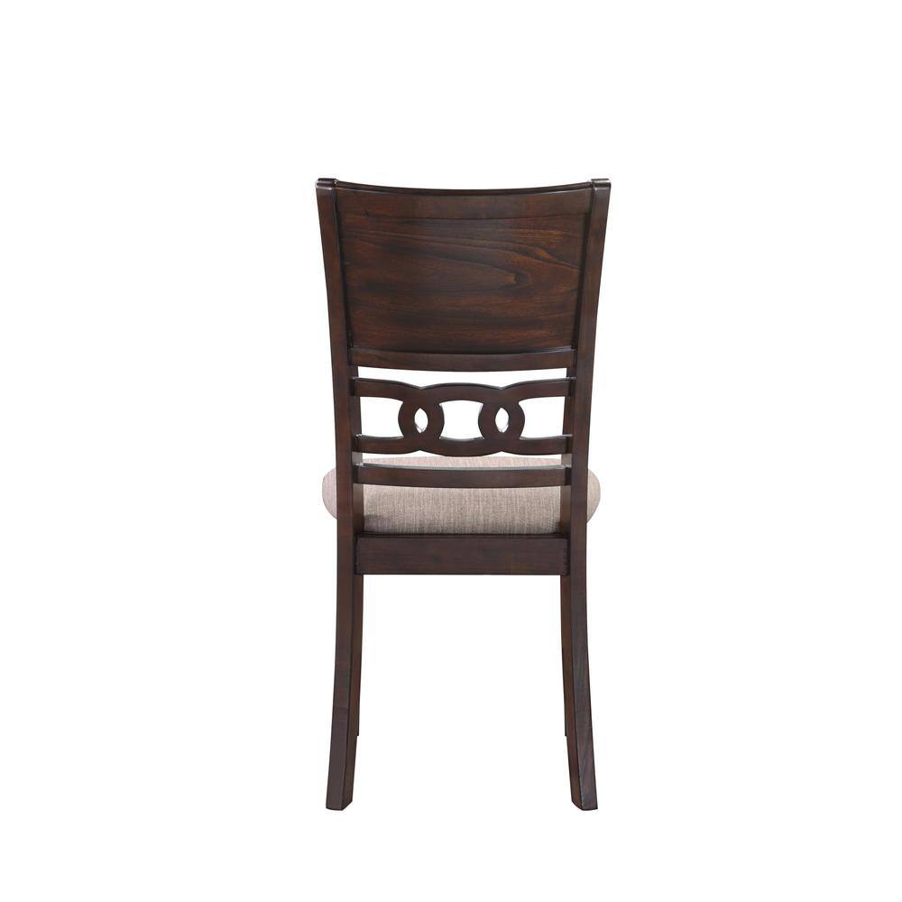 Alt View 4. New Classic Furniture - Gia Cherry Wood Dining Chair with Fabric Seat (Set of 4) - Brown.