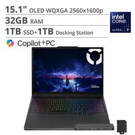 Lenovo - Legion 5 15.1" WQXGA 165Hz Intel Core Ultra 9 275HX NVIDIA GeForce RTX 5070 Gaming Laptop 32GB RAM 1TB SSD Black - Eclipse Black