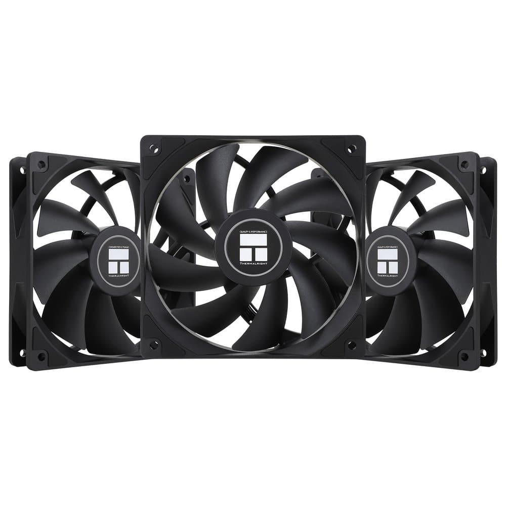 Thermalright - TL-C12C*3 CPU Fan 120mm Case Cooler Fan, 4pin PWM Silent Computer Fan with S-FDB Bearing Included - Black