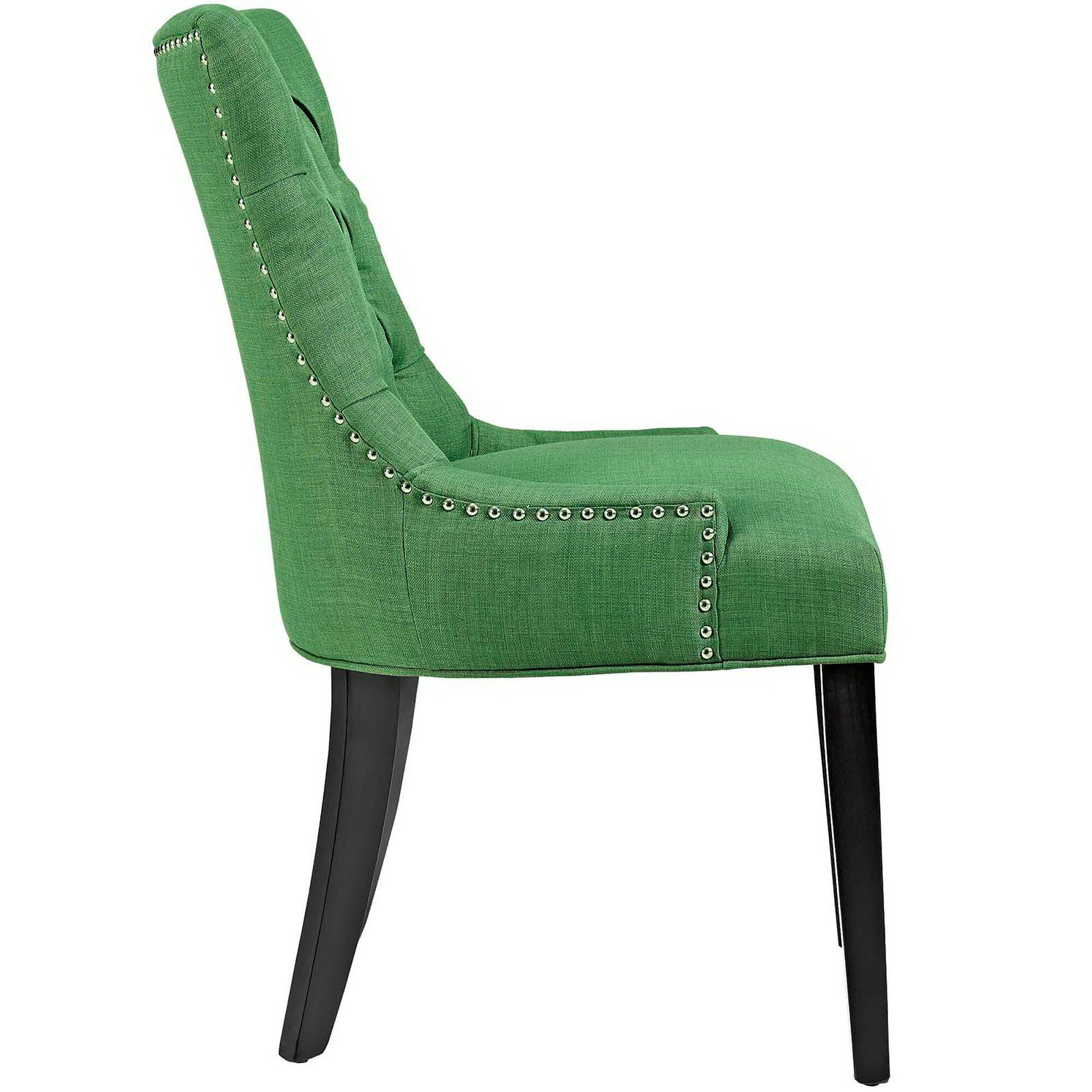 Left. Modway - Regent Tufted Fabric Dining Chair by Modway - Kelly Green.