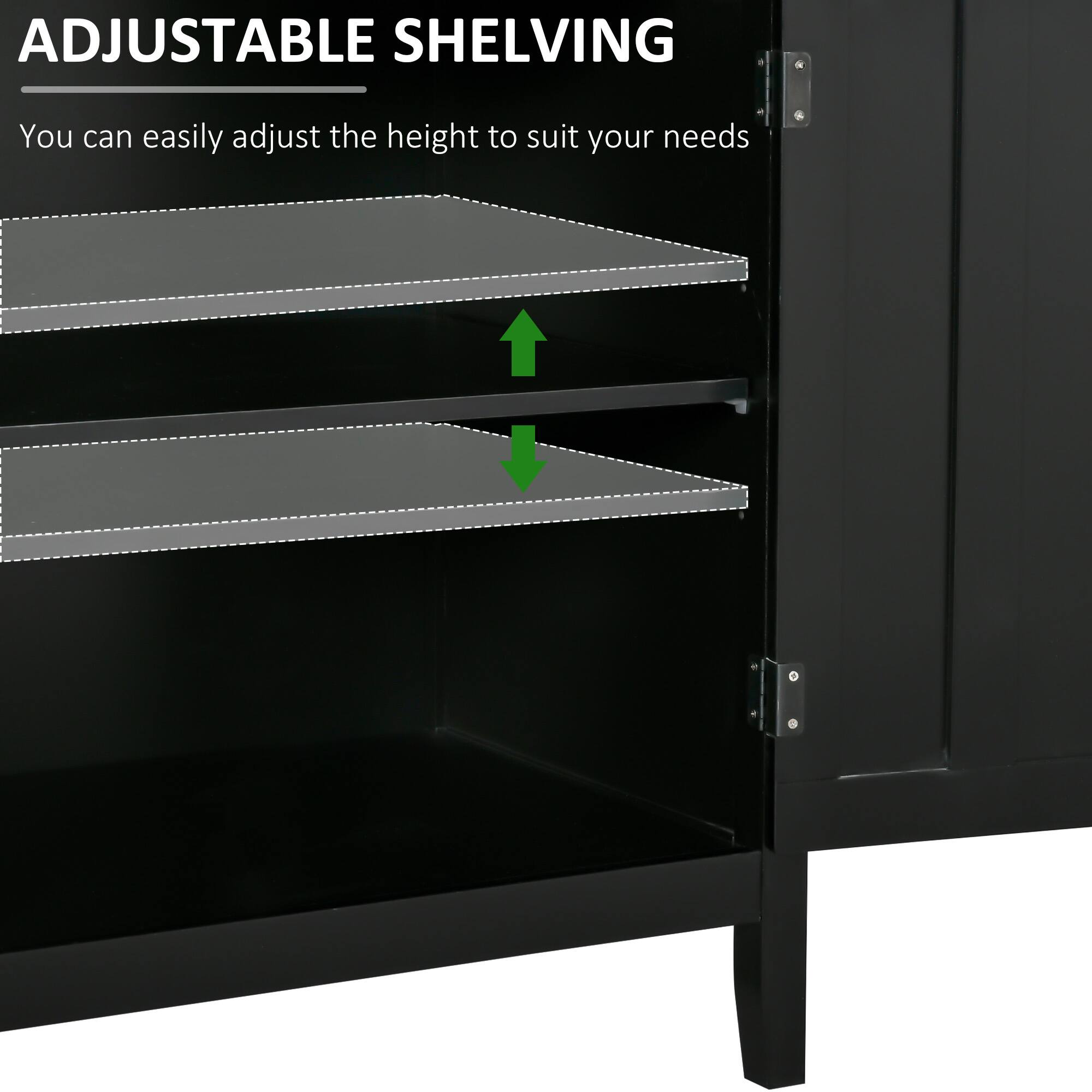 ADJUSTABLE SHELVING
You can easily adjust the height to suit your needs