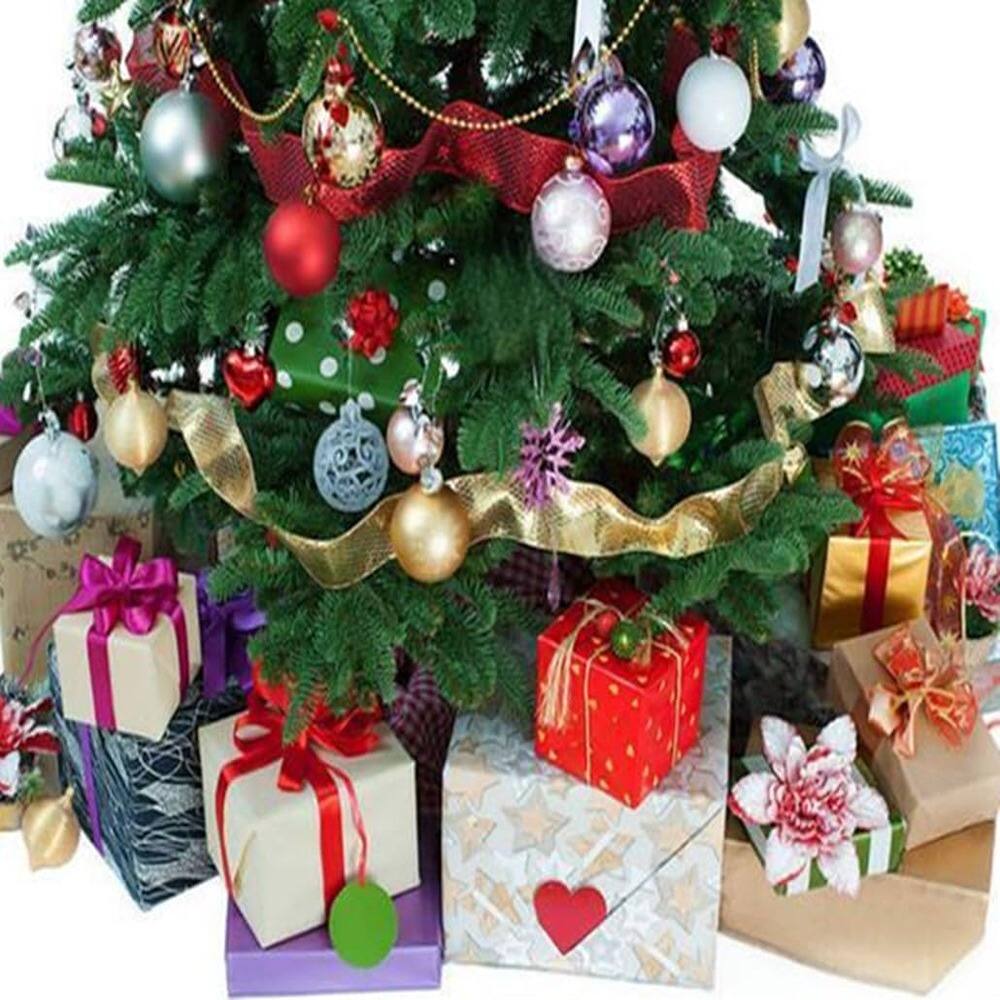 Back. RTMB - 24″ Artificial Mini Christmas Tree, LED‑Lit, Tabletop Decor - Green.