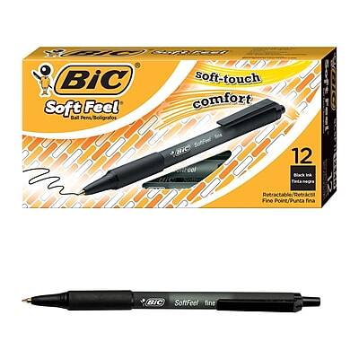 BIC Soft Feel  
Soft-touch comfort  
Soft Feel pen/Bolígrafo  
12 Black ink  
Retractable/Retractable  
Fine Point/Punta fina  
BIC SoftFeel fine