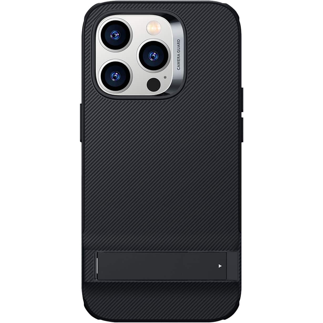 Front. SaharaCase - AirShield Boost Kickstand Series Case for Apple iPhone 14 Pro Max - Black.