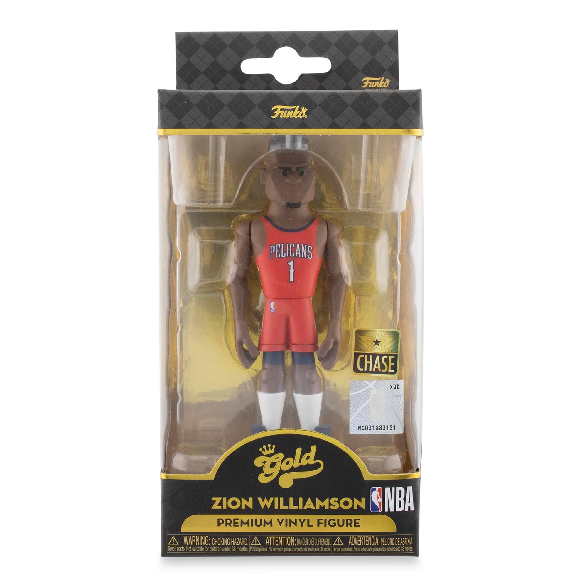 Funko Funko

PELICANS 1 CHASE XGO NCO31883151

Fold ZION WILLIAMSON NBA PREMIUM VINYL FIGURE

A WARNING: CHOKING HAZARD - Small parts. Not for children under 3 years.

ATTENTION: PELIGRO DE ASFIXIA - Pequeñas piezas. No es adecuado para niños menores de 3 años.

Gold

ZION WILLIAMSON NBA

PREMIUM VINYL FIGURE

CHASE XRD

NCO31883151