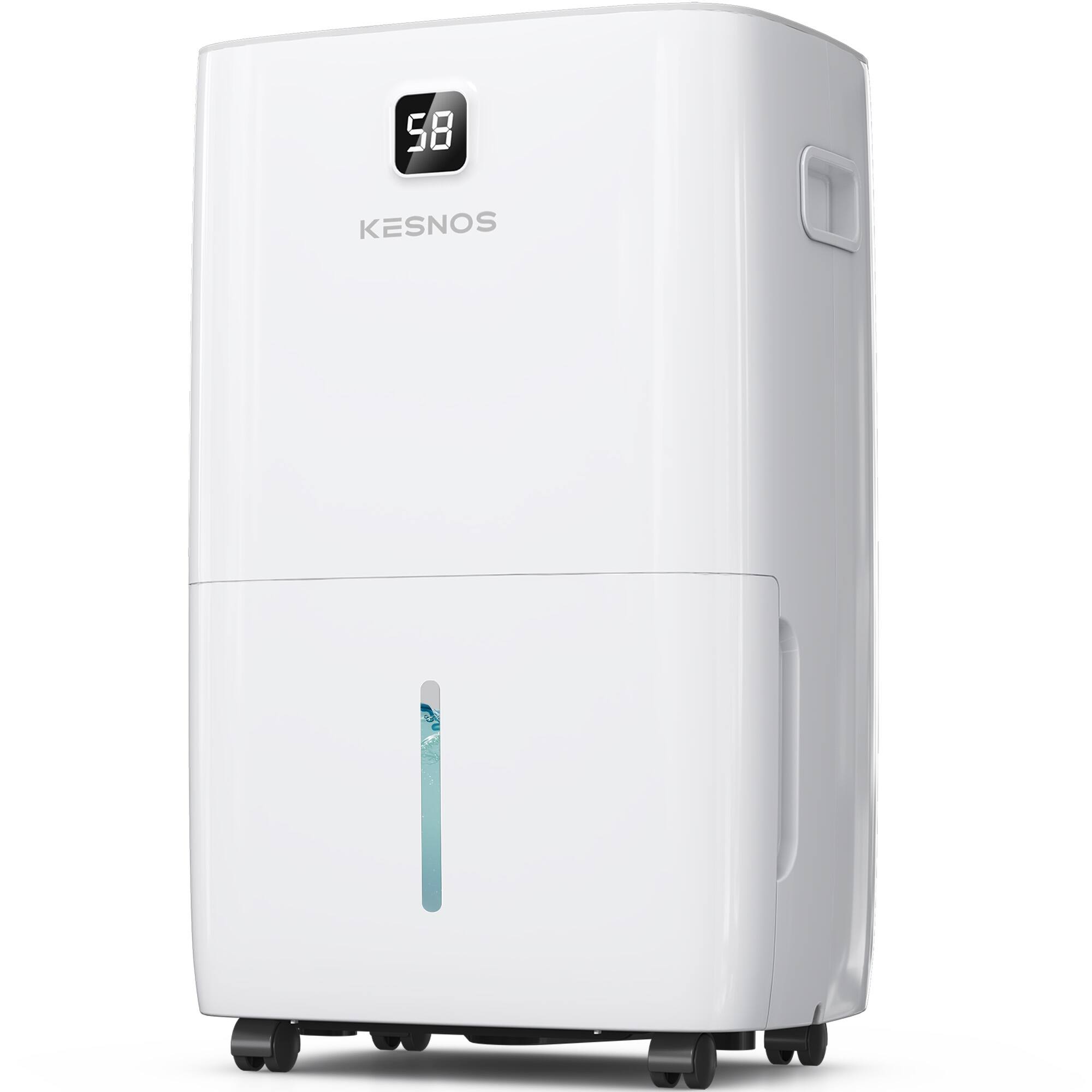 Front. Kesnos - Kesnos 150 Pint Dehumidifier for Home & Basements up to 7500 sq ft - White.