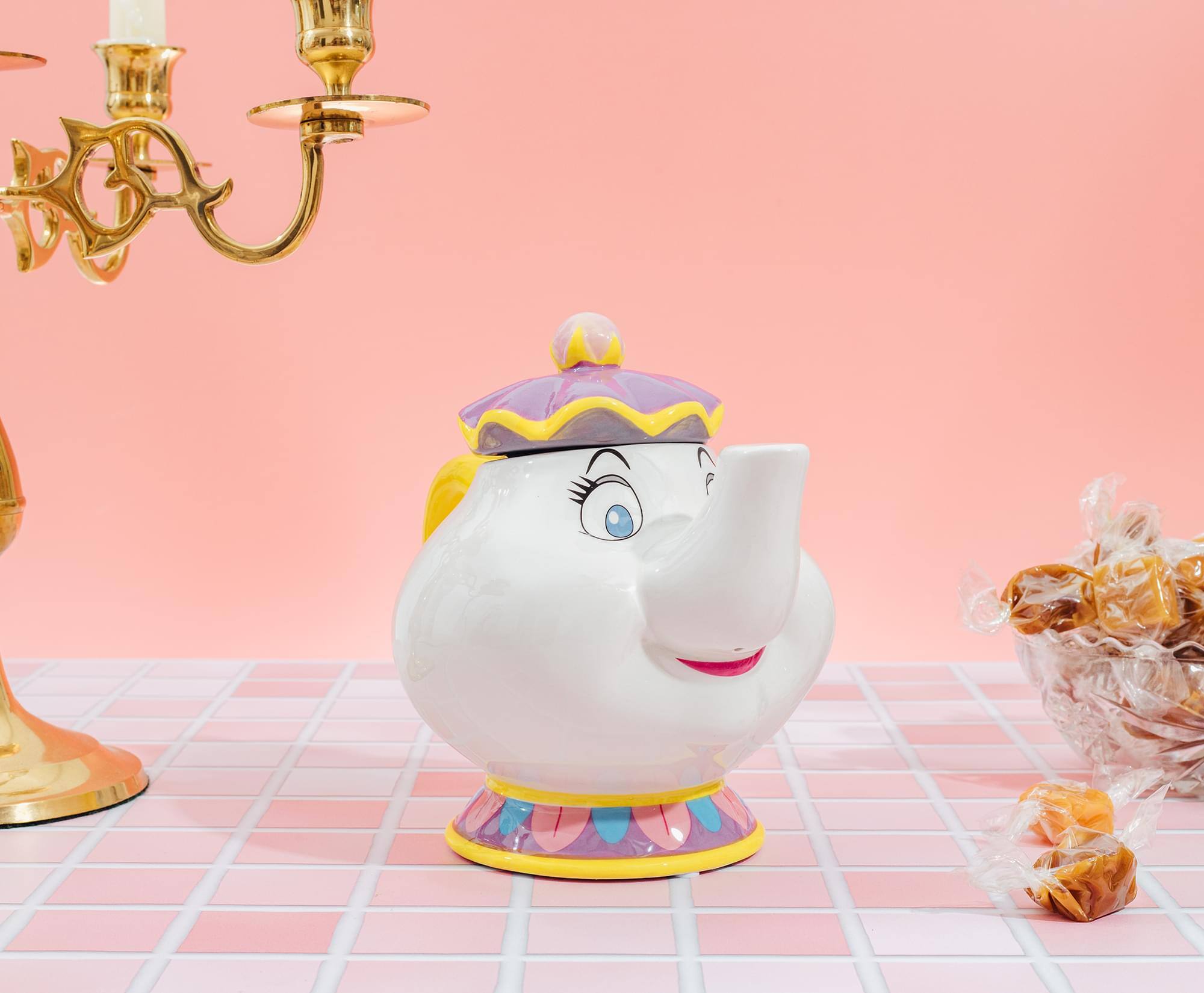 Alt View 3. Silver Buffalo - Disney Beauty and the Beast Mrs. Potts 10-Inch Sculpted Ceramic Snack Jar - Multi-Colored.